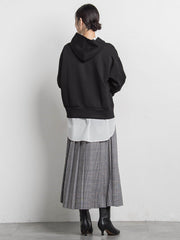 アシンメトリーコンビプリーツスカート