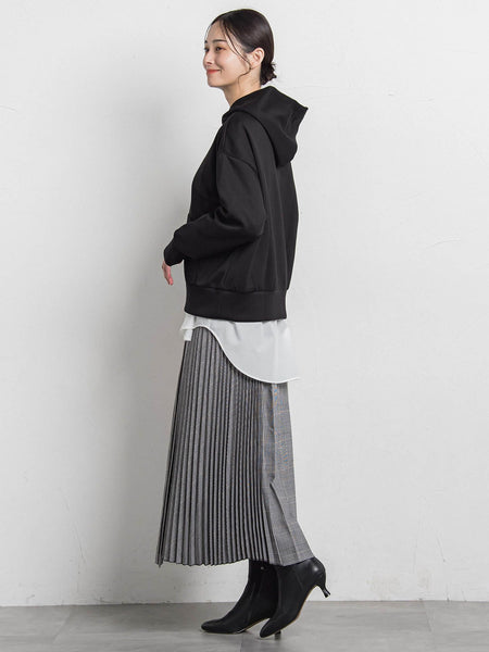 アシンメトリーコンビプリーツスカート