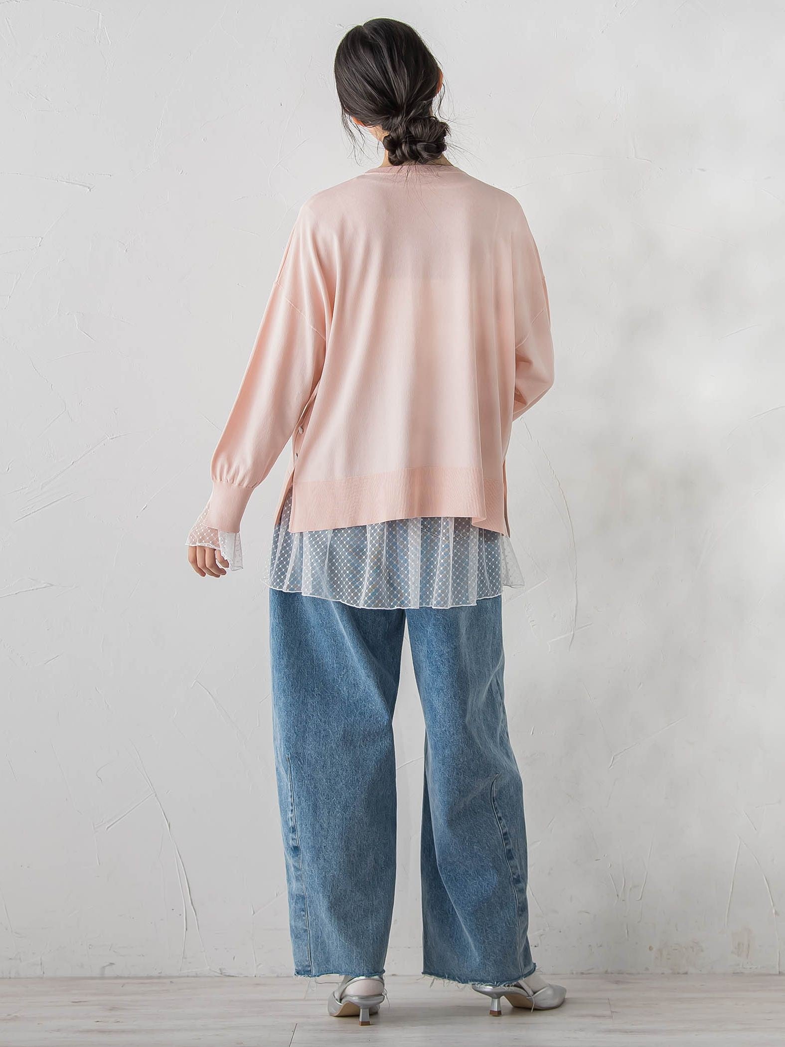 サイドボタンニット≪手洗い可能≫