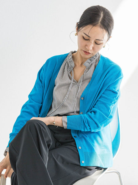 【WEB限定】ベーシックウールカーディガン≪洗える≫