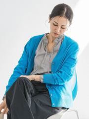 【WEB限定】ベーシックウールカーディガン≪洗える≫