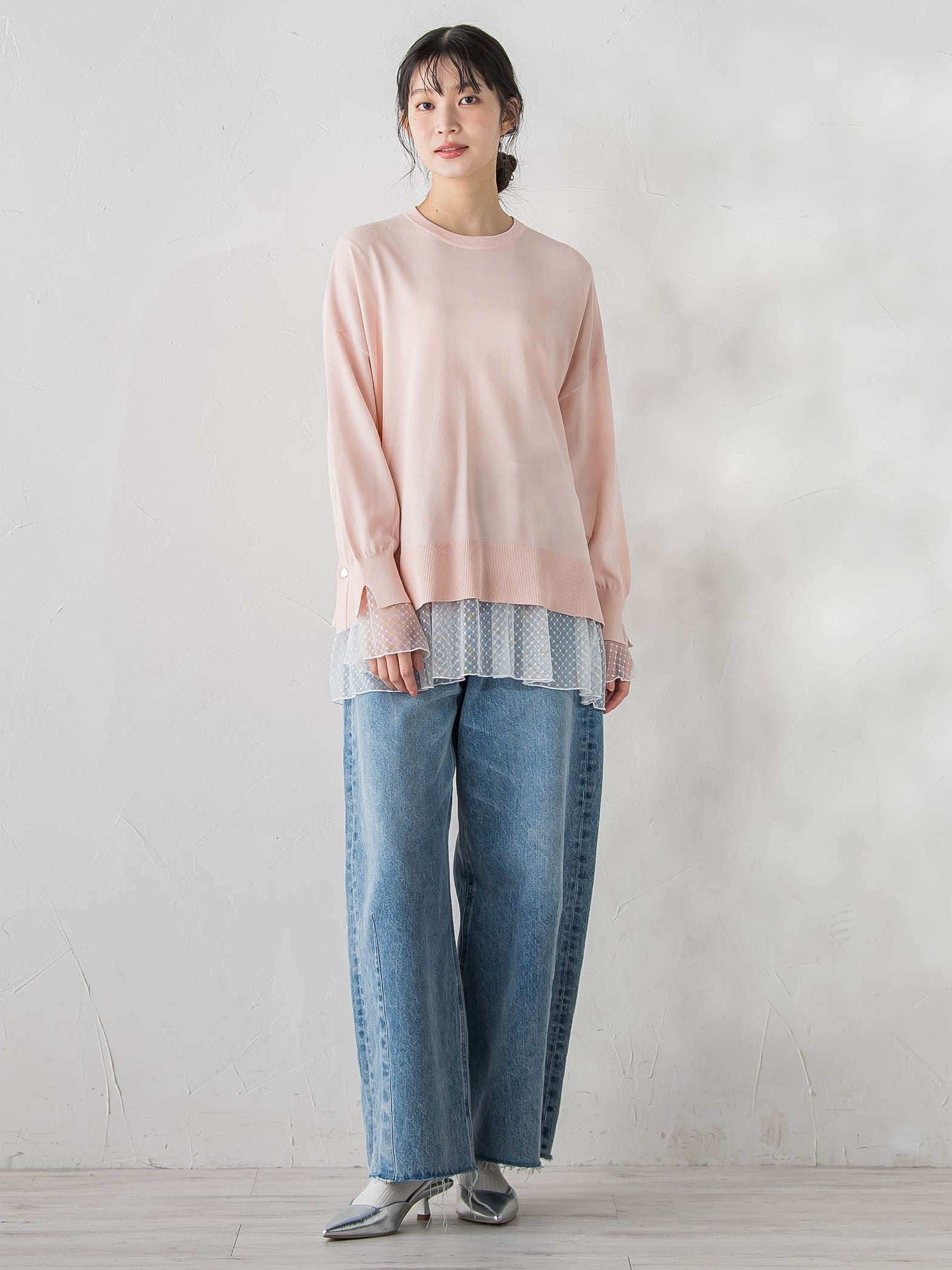 サイドボタンニット≪手洗い可能≫