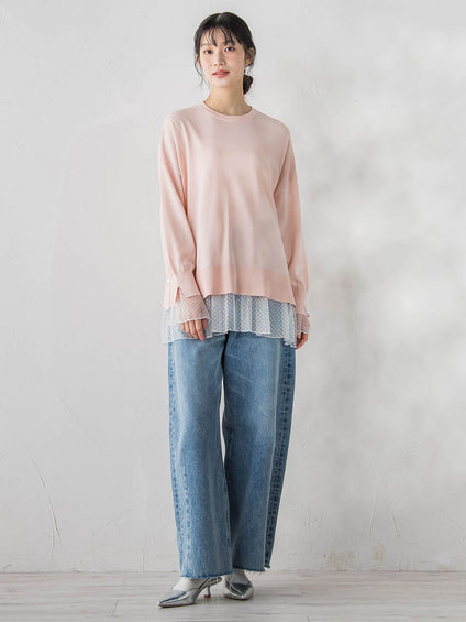 サイドボタンニット≪手洗い可能≫