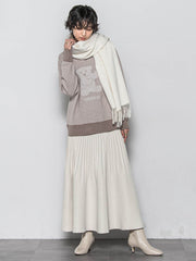 スウェードライク消しプリーツスカート≪手洗い可能≫