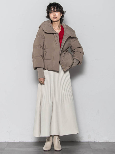 スウェードライク消しプリーツスカート≪手洗い可能≫