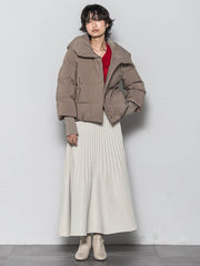 スウェードライク消しプリーツスカート≪手洗い可能≫