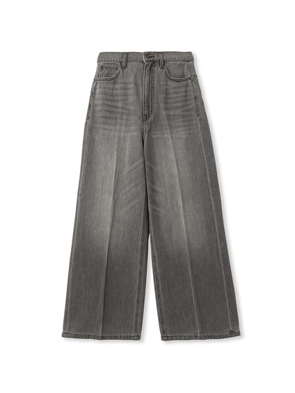 【カタログ掲載】センタープレスデニムワイドパンツ