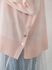 サイドボタンニット≪手洗い可能≫