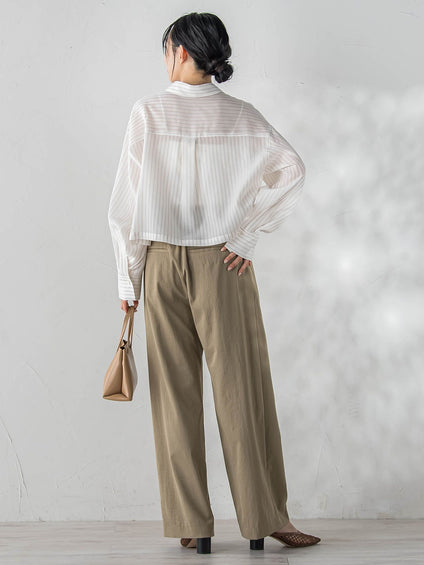 LYOCELL DOBBY STRIPEシャツ