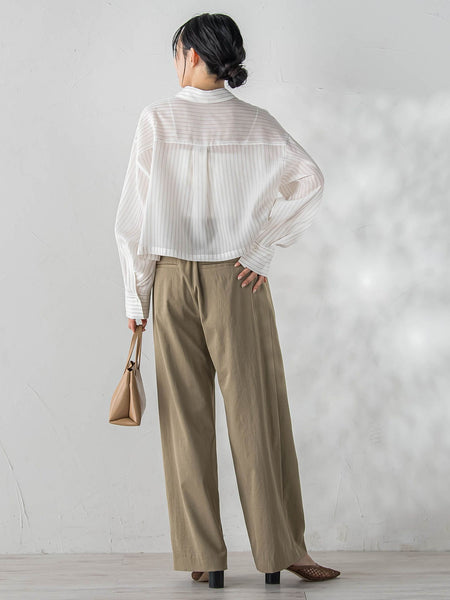 LYOCELL DOBBY STRIPEシャツ