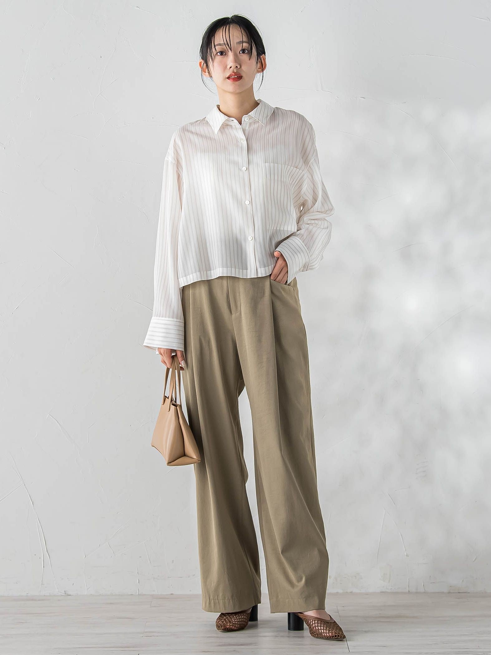 LYOCELL DOBBY STRIPEシャツ