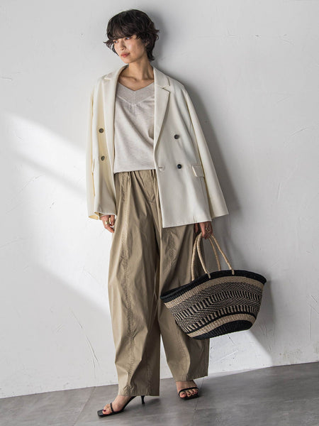 【えらべるSET UP】叶えるダブルブレストジャケット≪手洗い可能≫