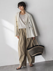 【えらべるSET UP】叶えるダブルブレストジャケット≪手洗い可能≫