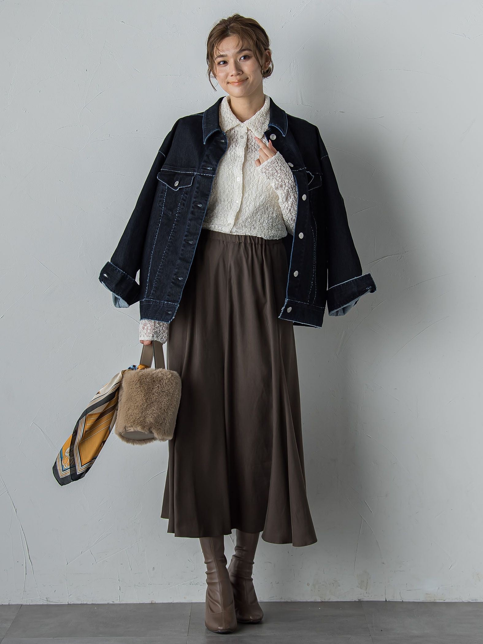 【カタログ掲載】FLOCK on DENIMジャケット≪手洗い可能≫