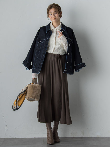 【カタログ掲載】FLOCK on DENIMジャケット≪手洗い可能≫