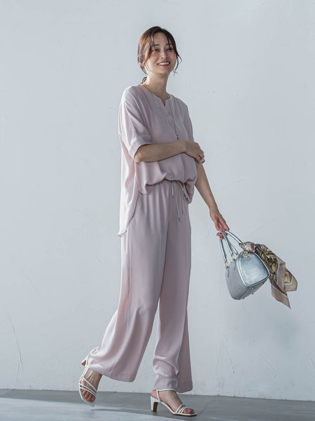 【WEB限定】【11号あり】接触冷感リラックスパンツ≪セットアップ対応/洗える≫