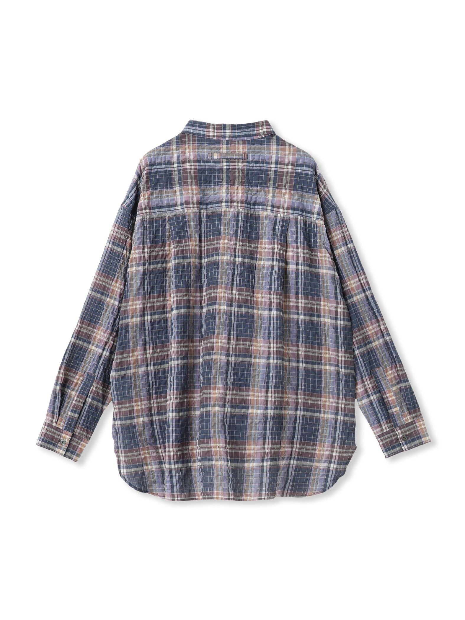 シュリンクチェック2WAYカシュクールシャツ