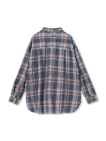 シュリンクチェック2WAYカシュクールシャツ