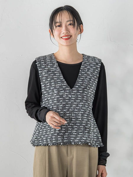 カミュツィードベストブラウス