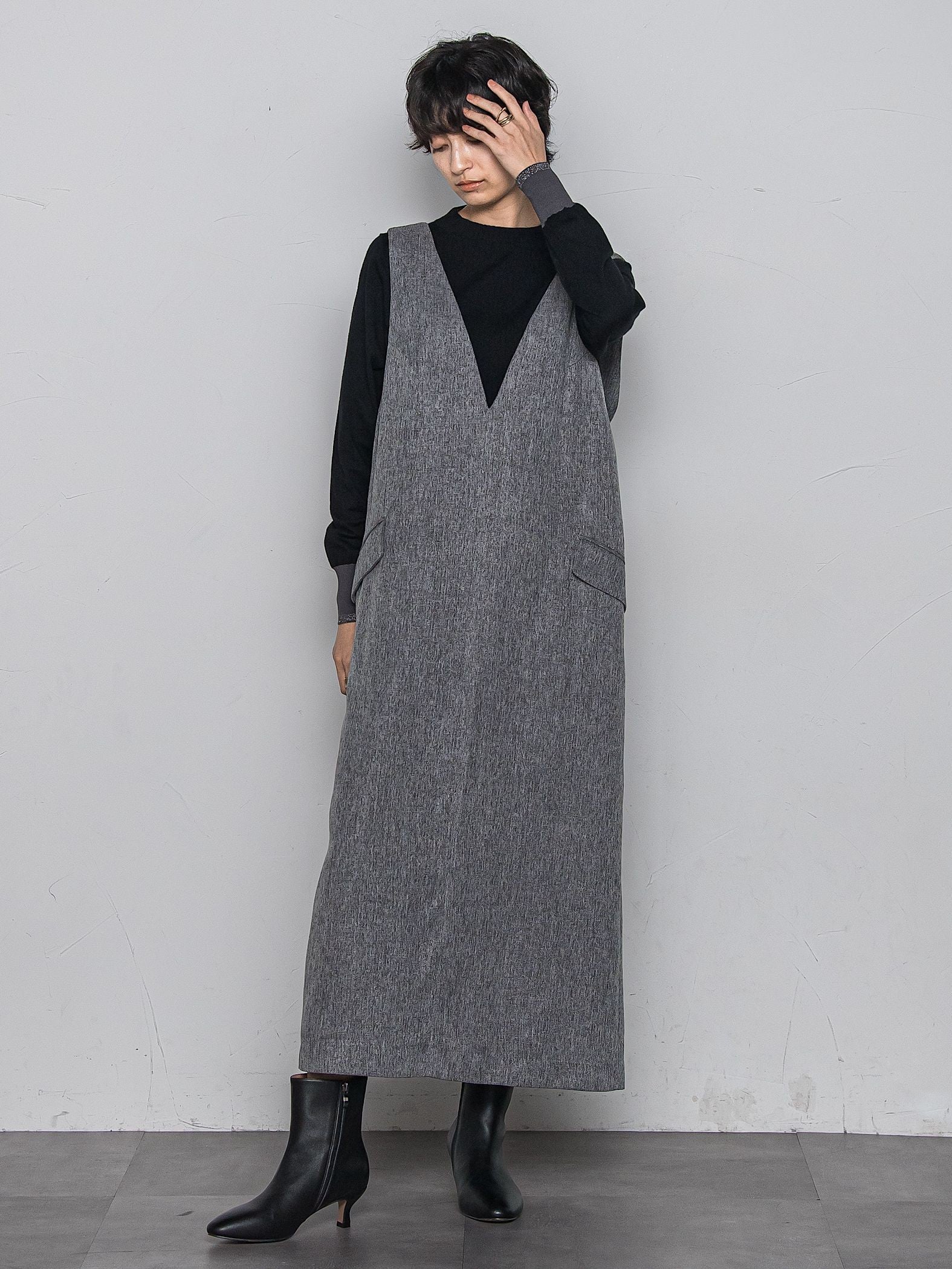 ボトルネック配色ニットプルオーバー≪手洗い可能≫