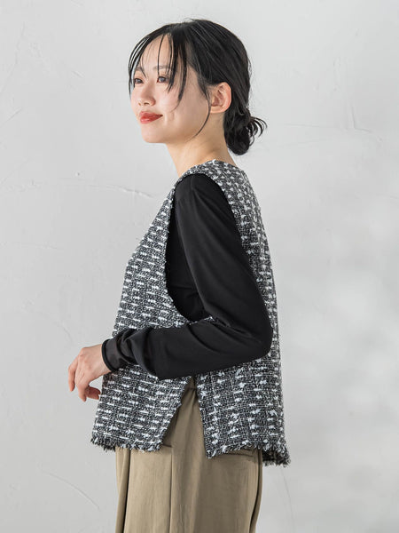 カミュツィードベストブラウス