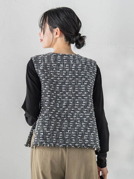 カミュツィードベストブラウス