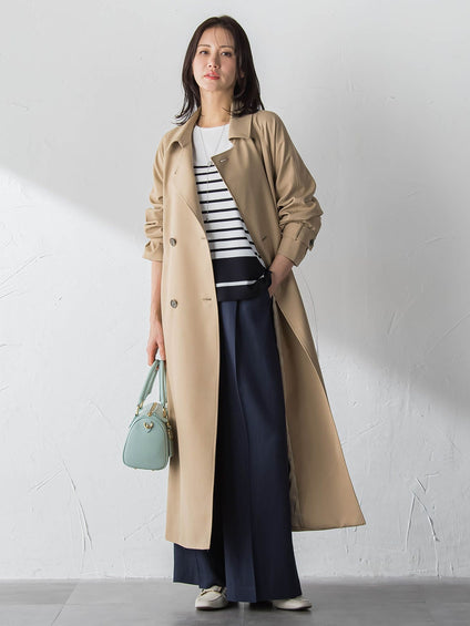 【ラク軽トレンチ】ラグランスリーブスプリングコート≪手洗い≫