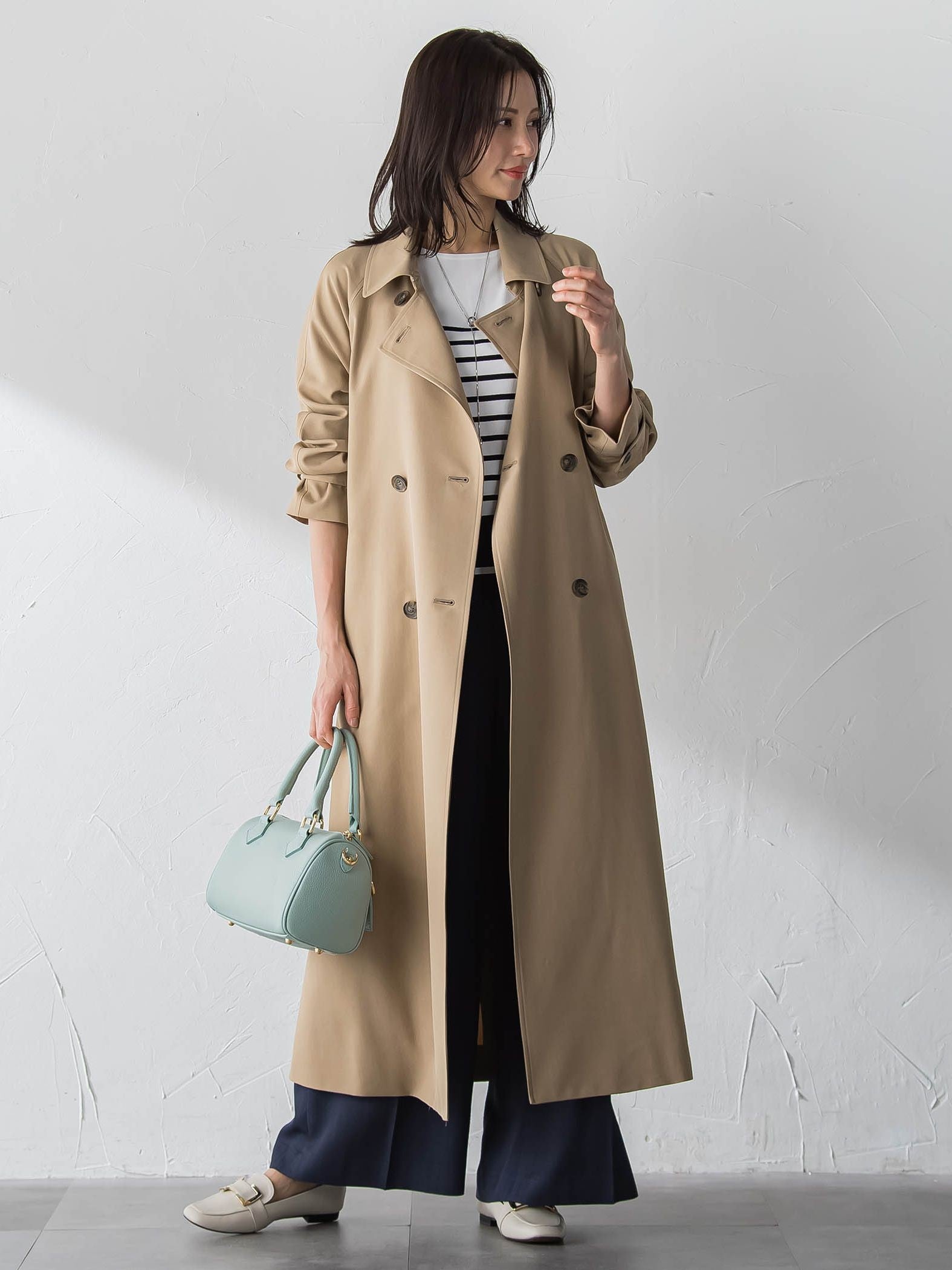 【ラク軽トレンチ】ラグランスリーブスプリングコート