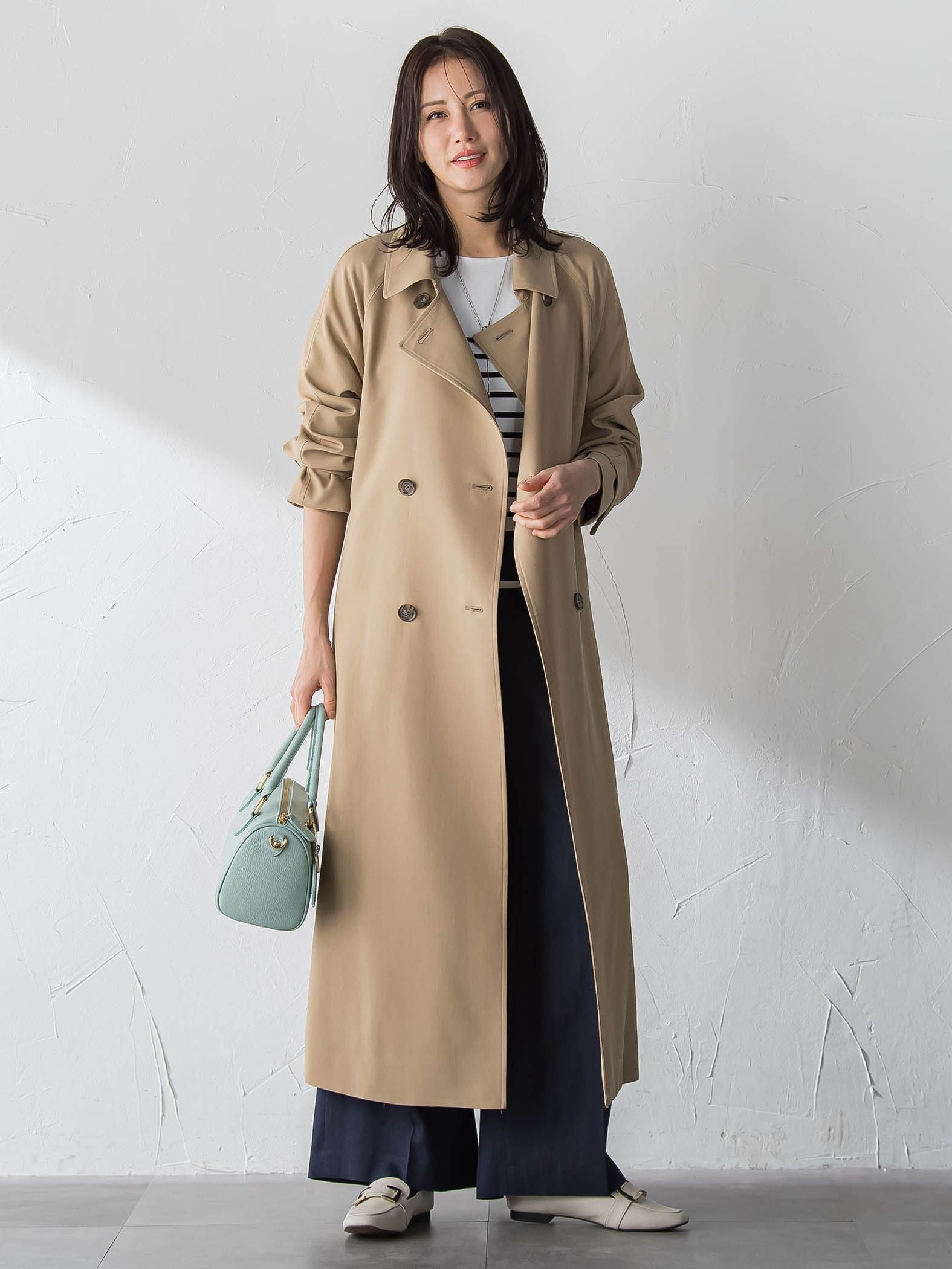 【ラク軽トレンチ】ラグランスリーブスプリングコート