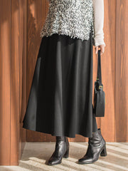 両面起毛ストレッチスカート≪洗濯機で洗える≫