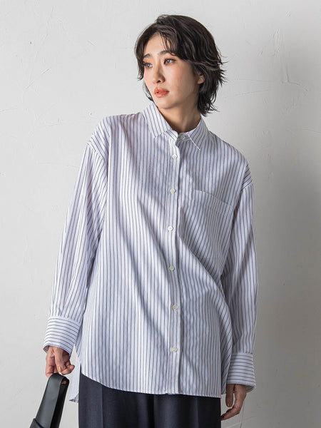 ドビーストライプシャツ