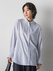 ドビーストライプシャツ