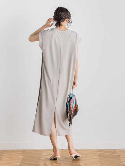【WEB限定】カットジョーゼットサイドラインワンピース≪手洗い可能≫