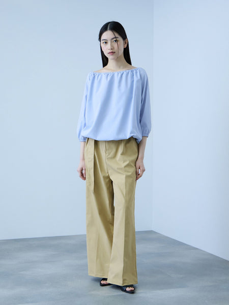 【大人の抜け感】ツイルチノワイドパンツ