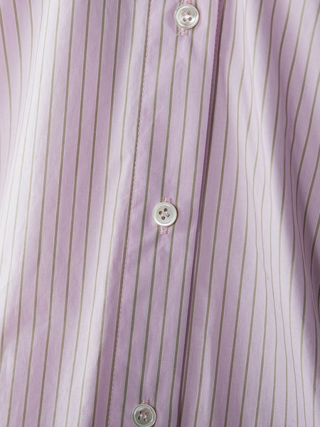 ストライプフーディオーバーシャツ≪手洗い可能≫