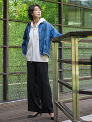 【大きいサイズ】ストレッチダンボールジップパーカー