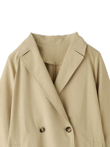 スウェードライクピーチガウントレンチコート