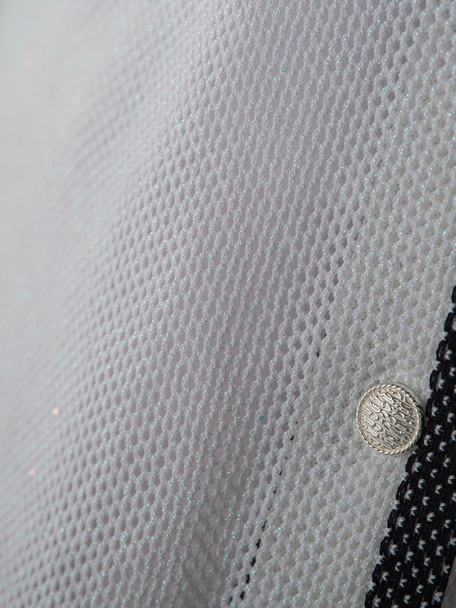 メッシュスパンコールニットカーディガン