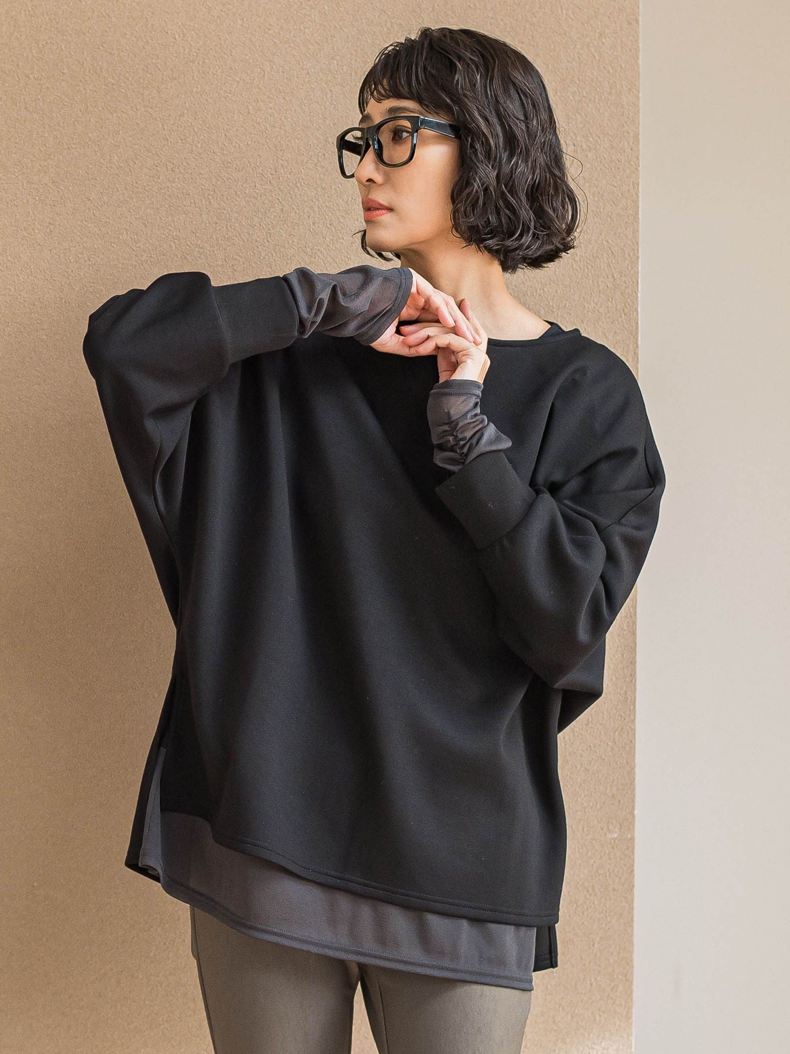 【WEB限定】”もっちり素材”ダンボールドルマンプルオーバー≪手洗い可能≫