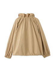 2WAYサーブルクロスフリルネックブルゾン