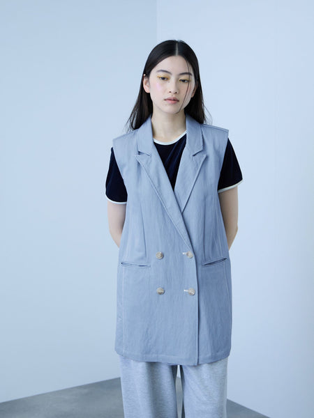 【シーズンレス】ナイロンツイルデニムベスト