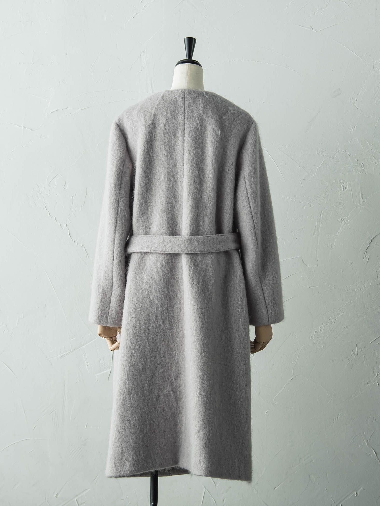 【deluxee'm】ループシャギーアシンメトリーベルトコート
