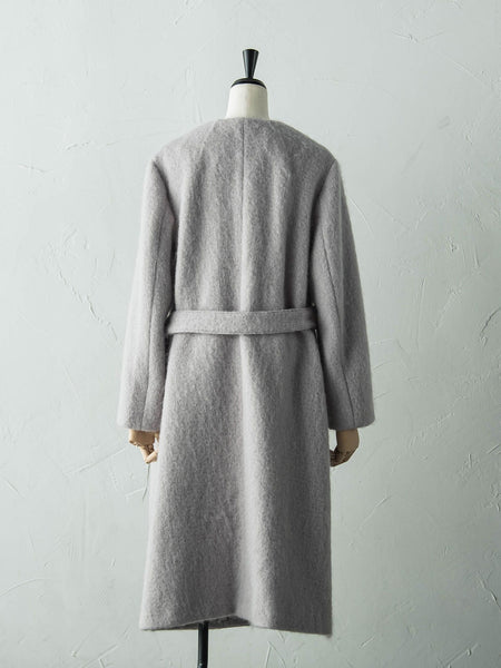 【deluxee'm】ループシャギーアシンメトリーベルトコート