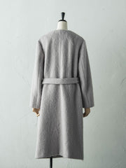 【deluxee'm】ループシャギーアシンメトリーベルトコート