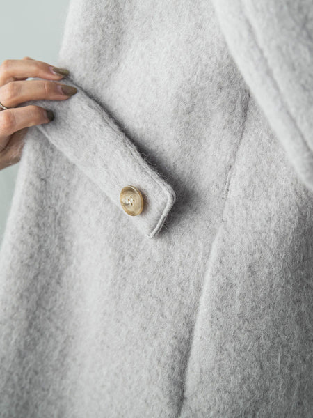 【deluxee'm】ループシャギーアシンメトリーベルトコート