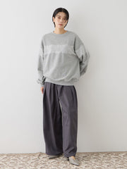裏毛レースドッキングプルオーバー