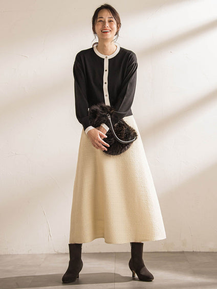 【WEB限定】クルーネックカーディガン≪11号あり/洗える≫