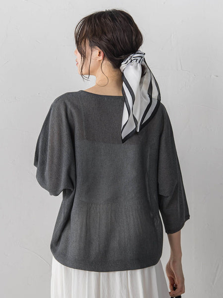 Fine UVドルマンスリーブプルオーバー