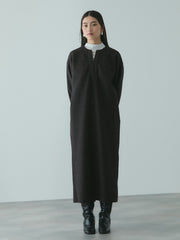 ソフトニットメルトンキーネックワンピース≪手洗い可能≫