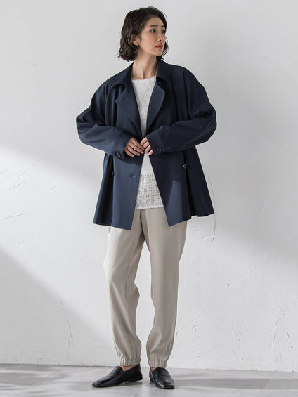 シャンブレーショートトレンチ